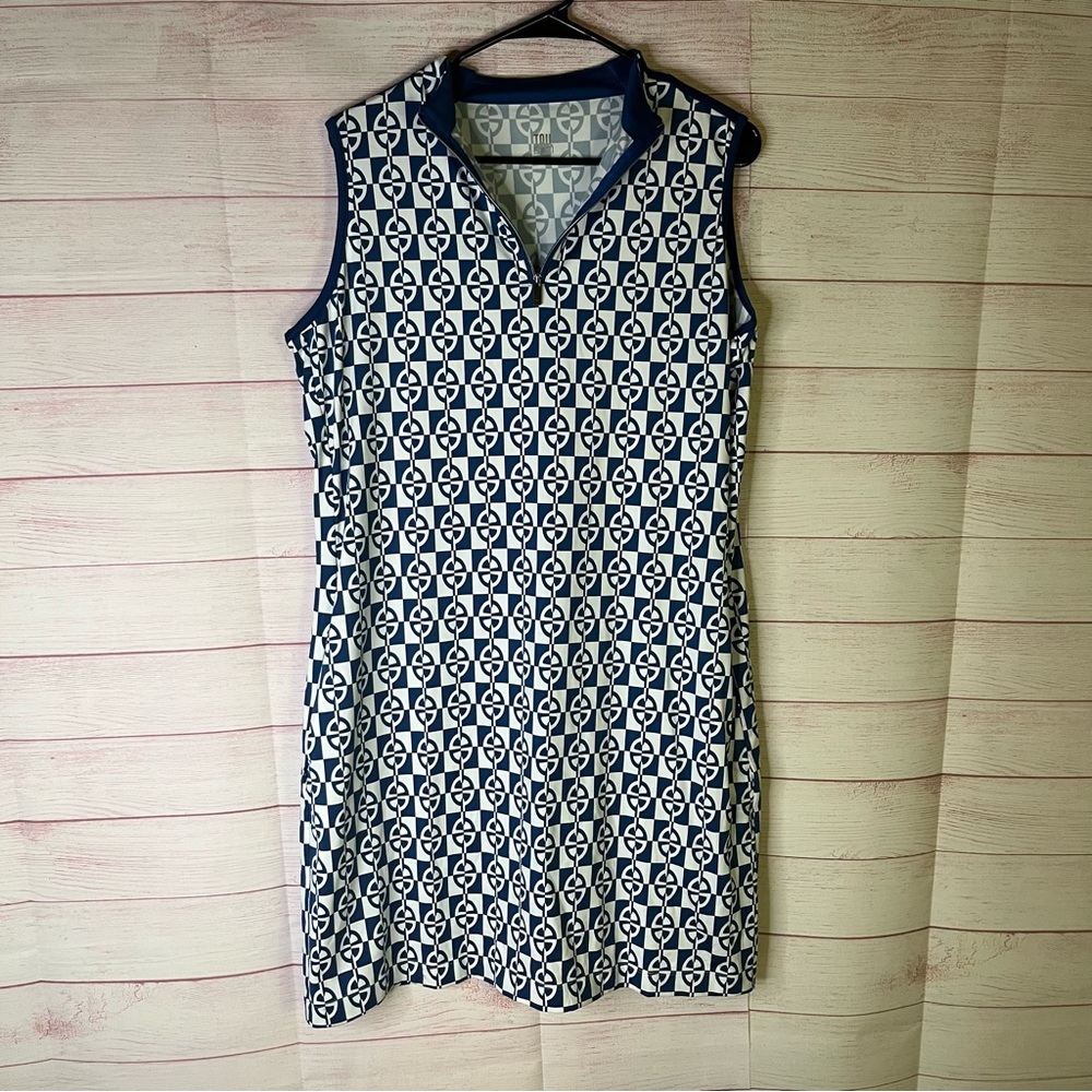 Tail Blue White Tennis Activewear Sleeveless Dress Size XL
